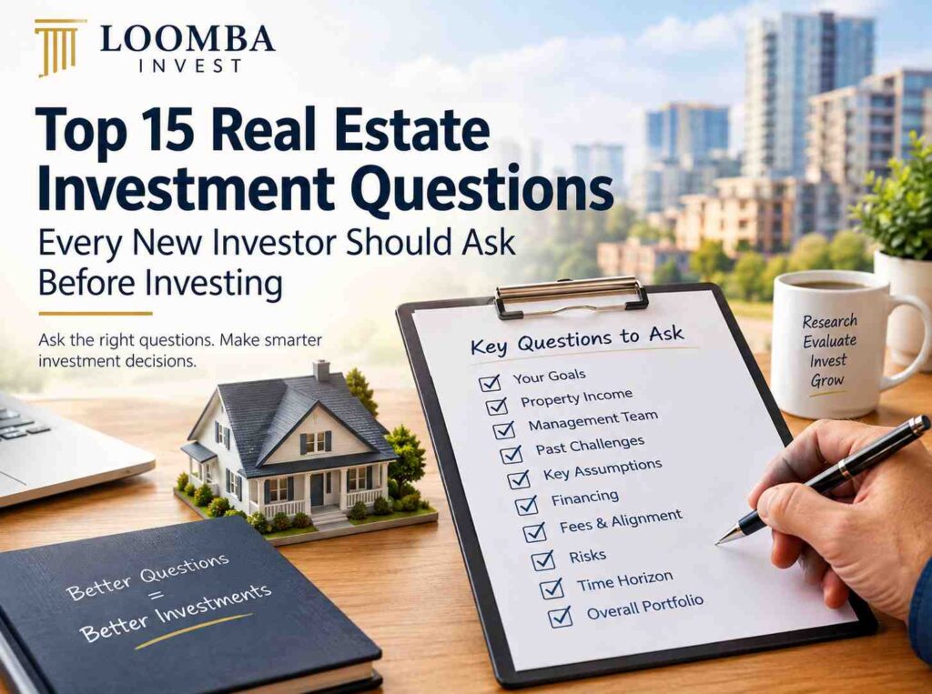 Real estate investment questions for new investors before investing